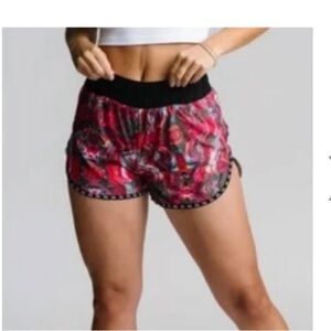 Zyia Active Sprinter Shorts Women’s Medium Pink Orange Magenta Lined Shorts